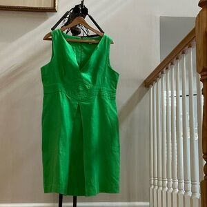 Banana Republic Bright Green Sleeveless Midi Dress